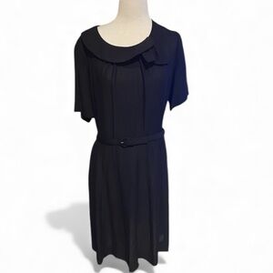 Vintage Black Sheath Dress 3/4 Sleeves